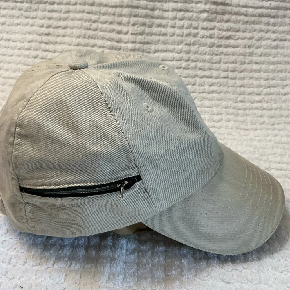 Vintage SeaWorld Orca Hat Zipper Pocket Baseball Cap Adventure Parks Adjustable - Picture 2 of 5